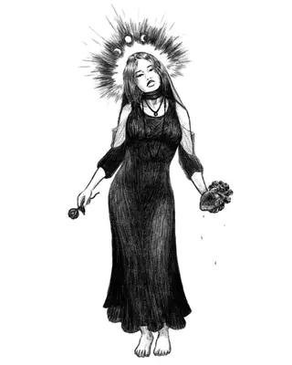 My version of a painting of Lilith made by Luciano, one of my NPCs (very meta, I know), the drawing was based on a girl from my city