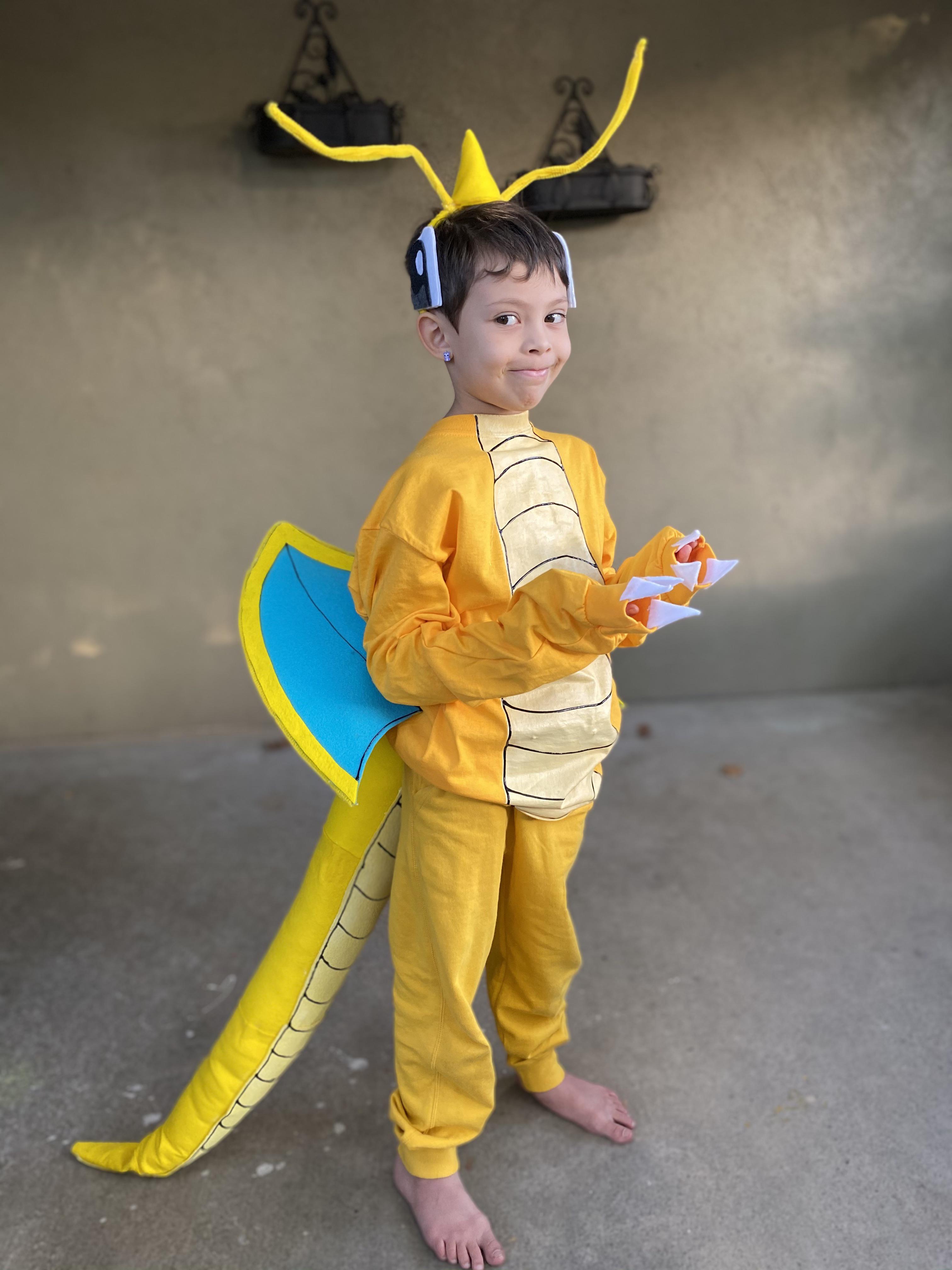 My wife’s handmade a Dragonite costume for my daughter Halloween 2020 ...