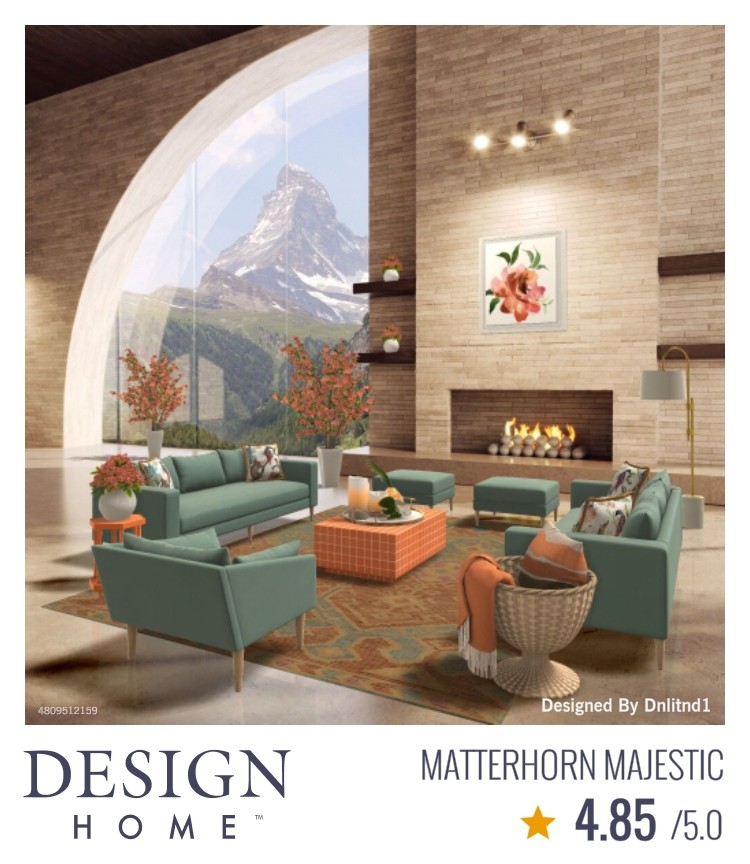 Design Home game interior design concepts including a newborn nursery with pink wallpapers and floral print
