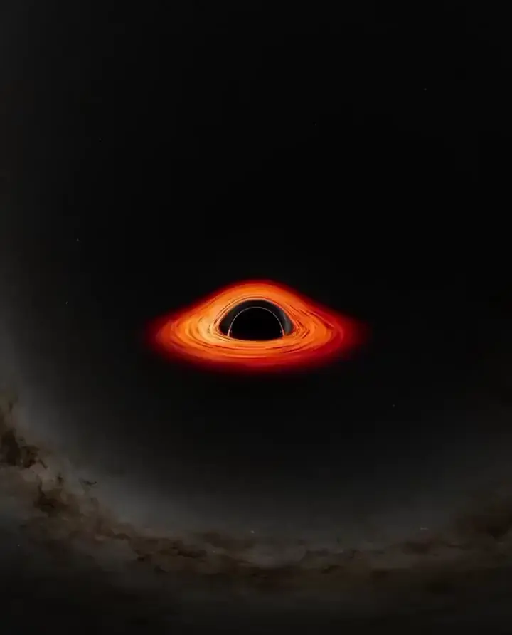 NASA depiction of entering a black hole