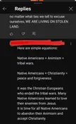 Native Americans: Christianity expressed in equation.