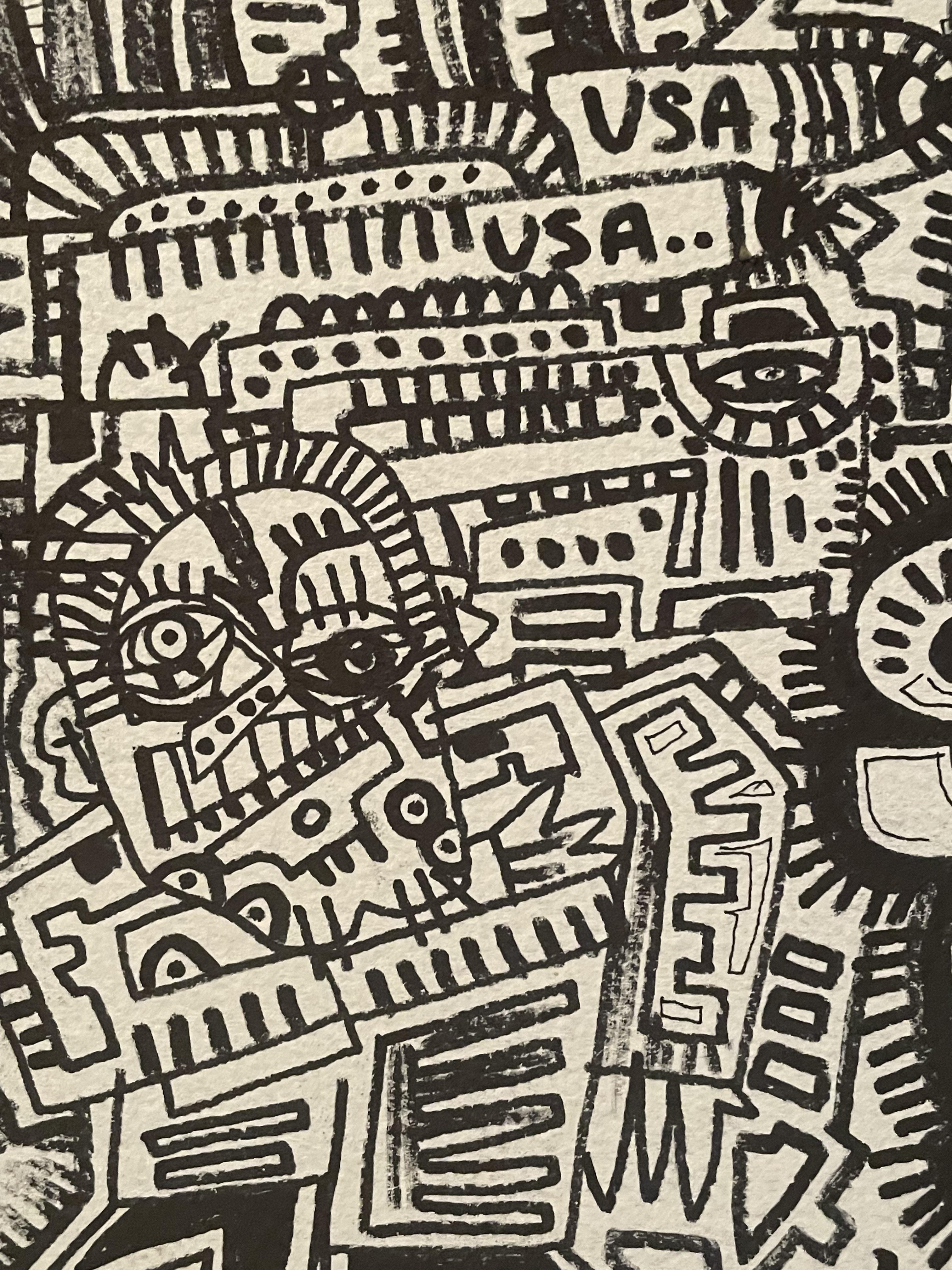 Black and white doodle art with 'SHIT SKWAD' text, fine line tattoo inspiration and streetwear designs