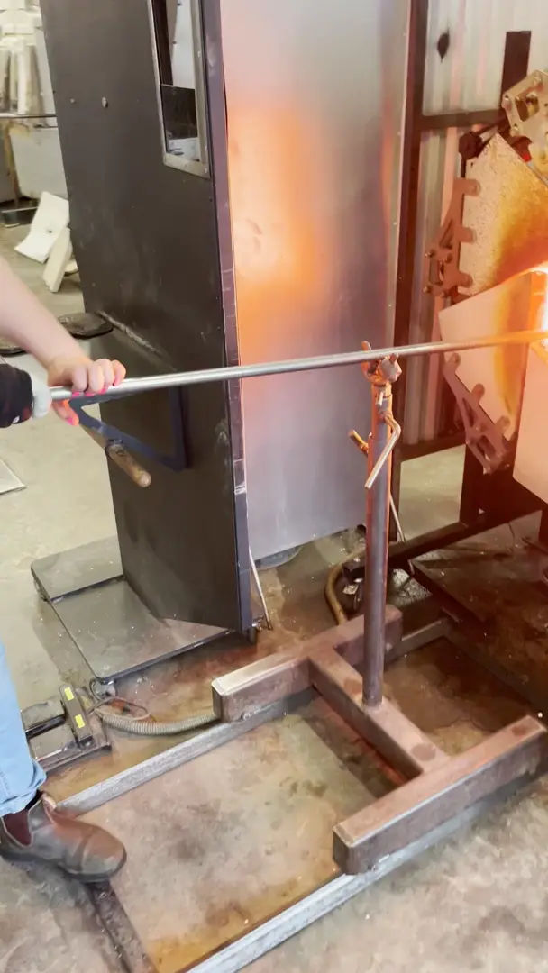 New glass sculptures in the making