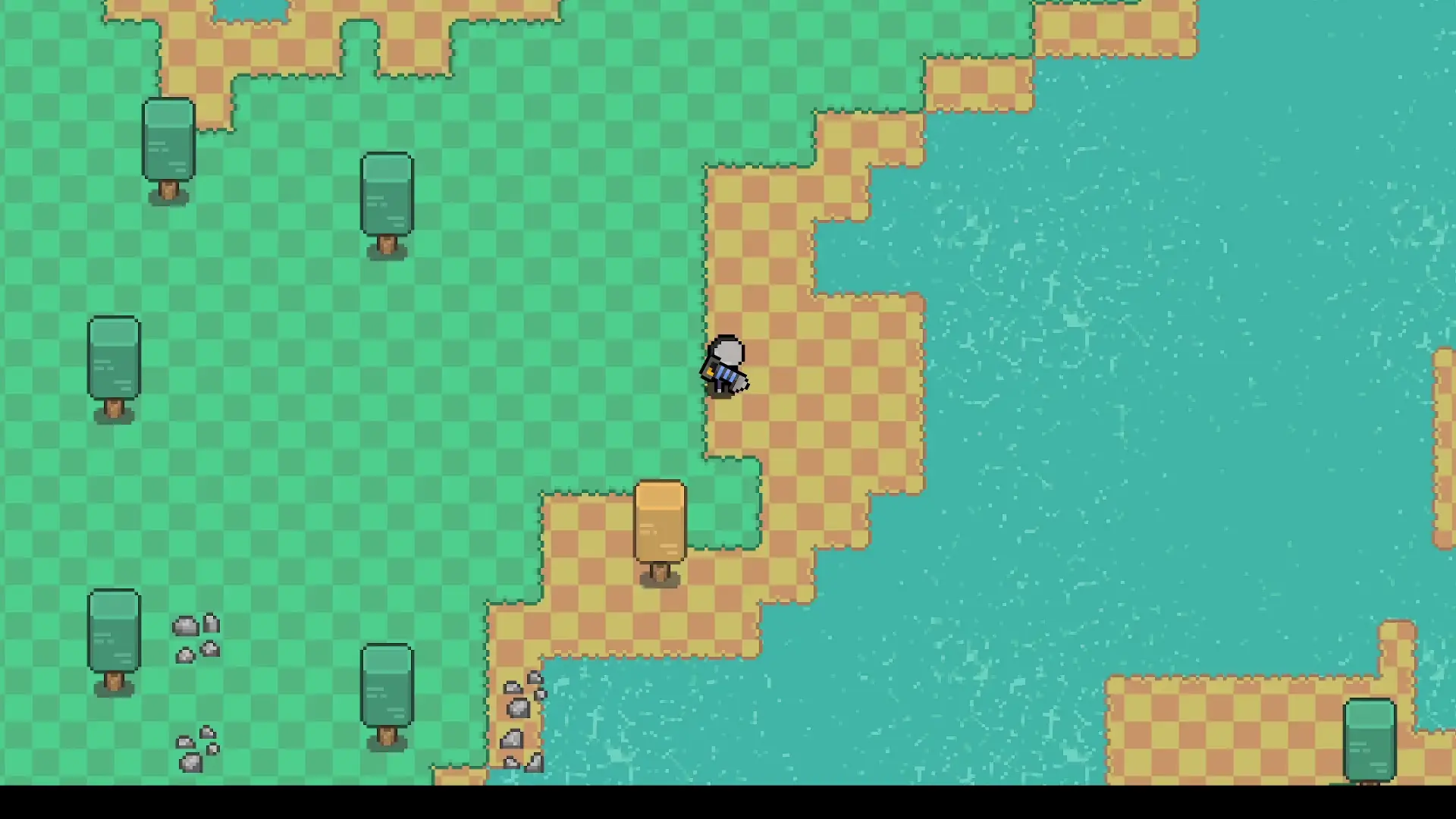 New tileset and pixel water shader for my automation game