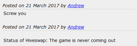 New update on Hiveswap from Hussie