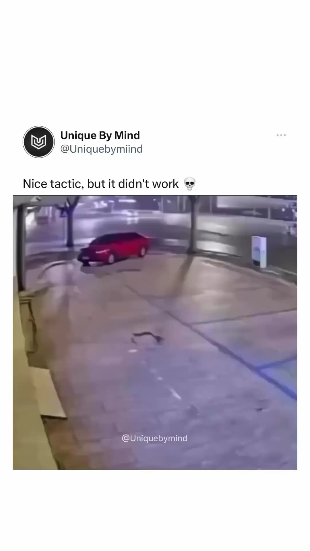 Nice tactic but it didn't work.