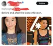 Oh no! The "woke infection" turned her from an attractive woman to an attractive woman with slightly different hair!
