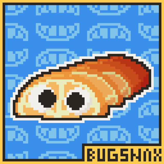 Orange Peelbug pixel art