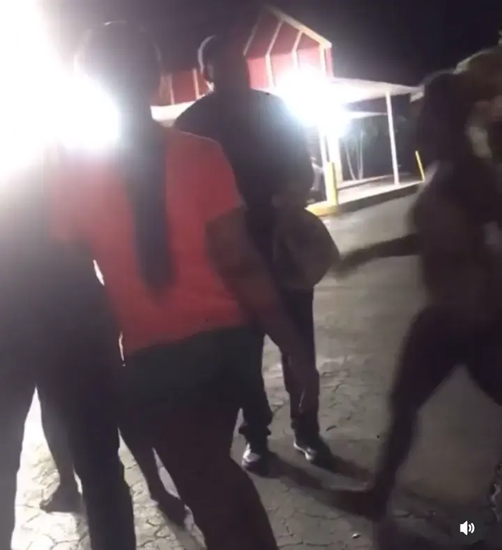 Parking lot girl fight