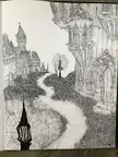 People in houses, done by me, traditional, 2024