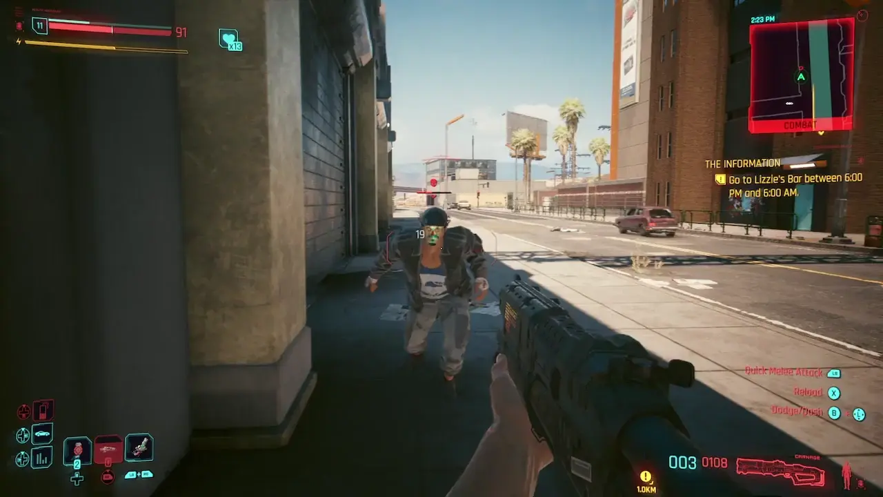 Poorly timed jump attack