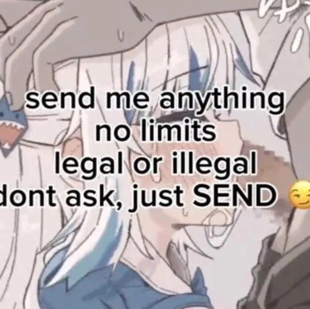 Gay man's uncut penis and pubic hair with a Snapchat QR code and sexting caption