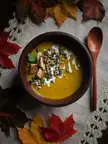 Pumpkin cream soup 💛 I know, I know, I could do better art with toppings. Next time 🌚