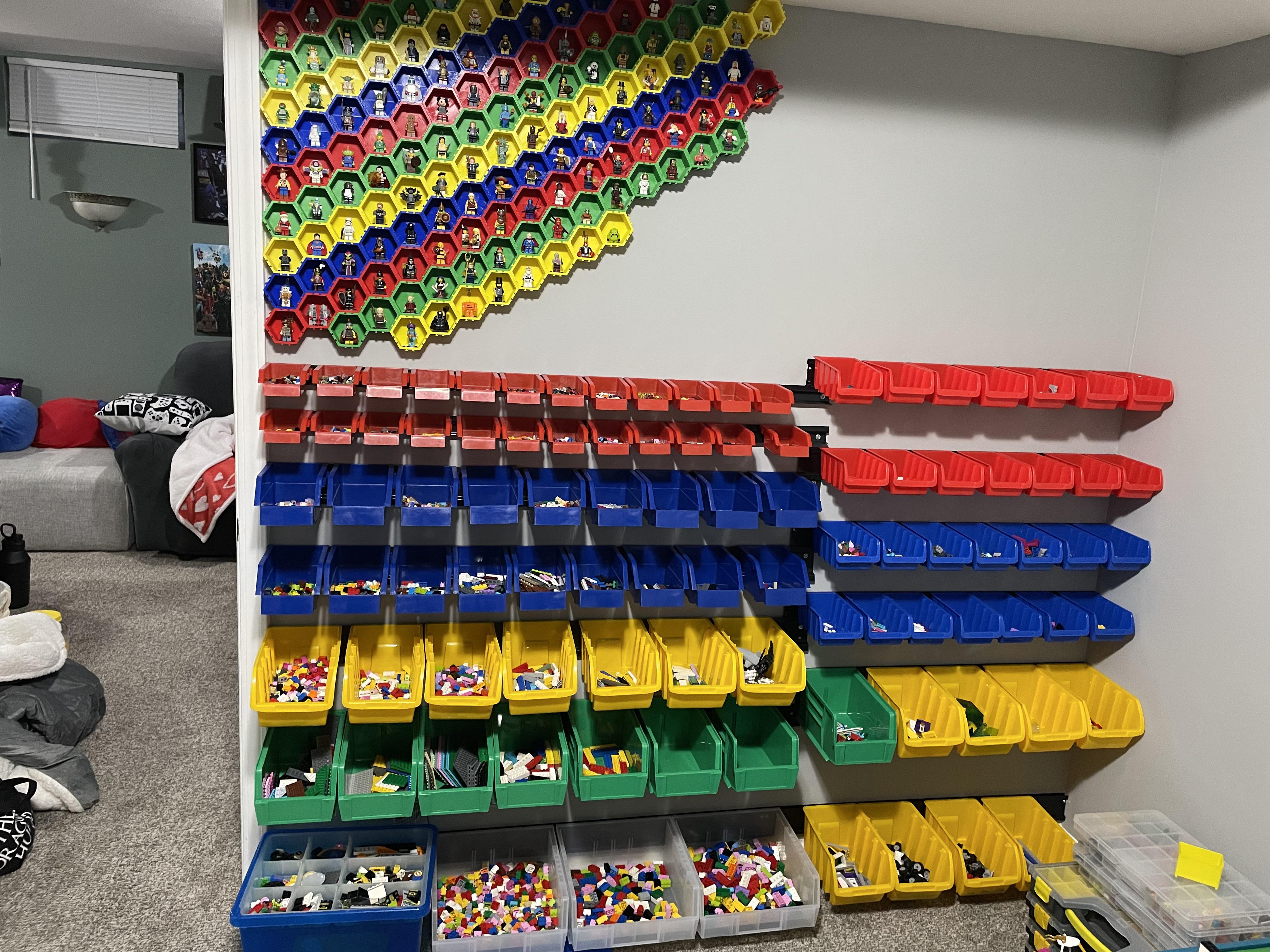 Finally getting around to setting up my Lego room. How does it look so ...