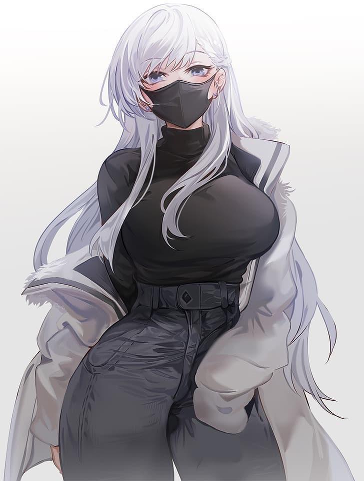 Anime art of busty women with blonde, red, and purple hair in lingerie, casual wear, and nude poses.