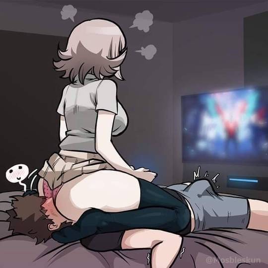 Anime art of busty women in panties and bikinis, including a BBW with orange hair and an e-girl in a hoodie.