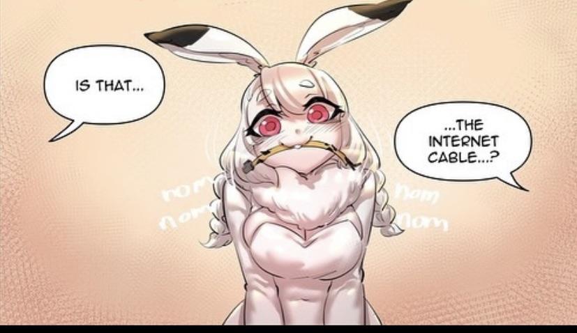 Anime comic of a man returning home to a busty dog girl, catgirl, and bunny girl in a pet play scenario.