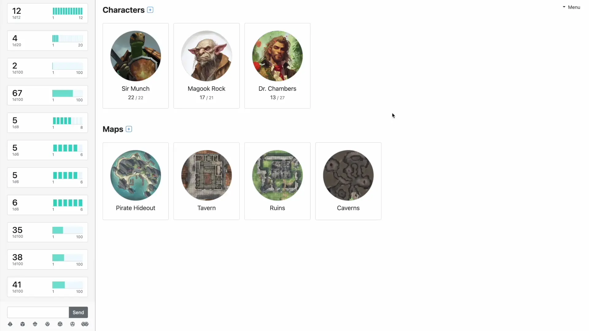 Quick feature overview of the VTT I’ve been building for the past couple years - diceright.com