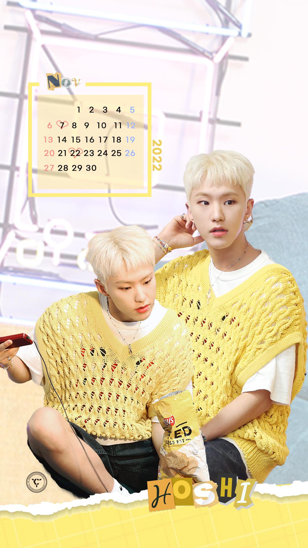 221025 Seventeen Weverse Wallpaper: November with HOSHI