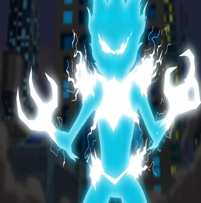 Electro characters from Marvel in various anime and digital art styles with glowing electrical energy effects