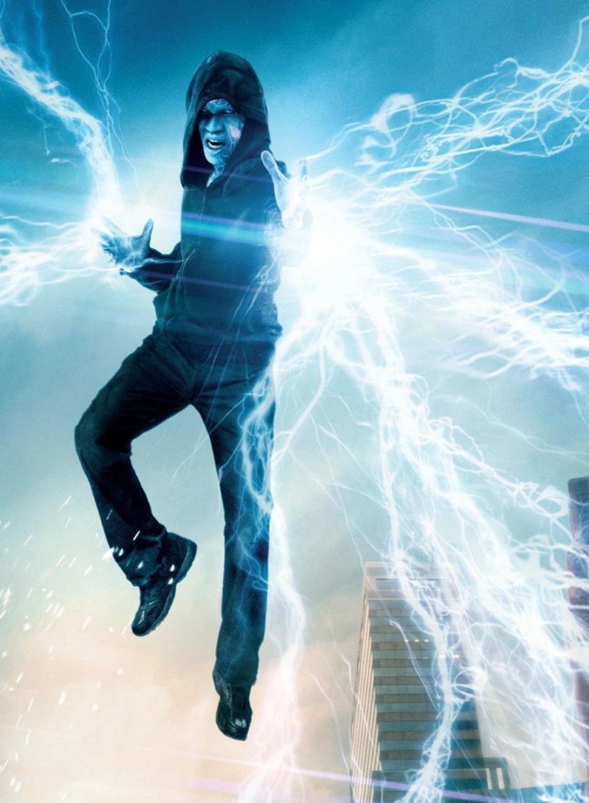 Electro characters from Marvel in various anime and digital art styles with glowing electrical energy effects