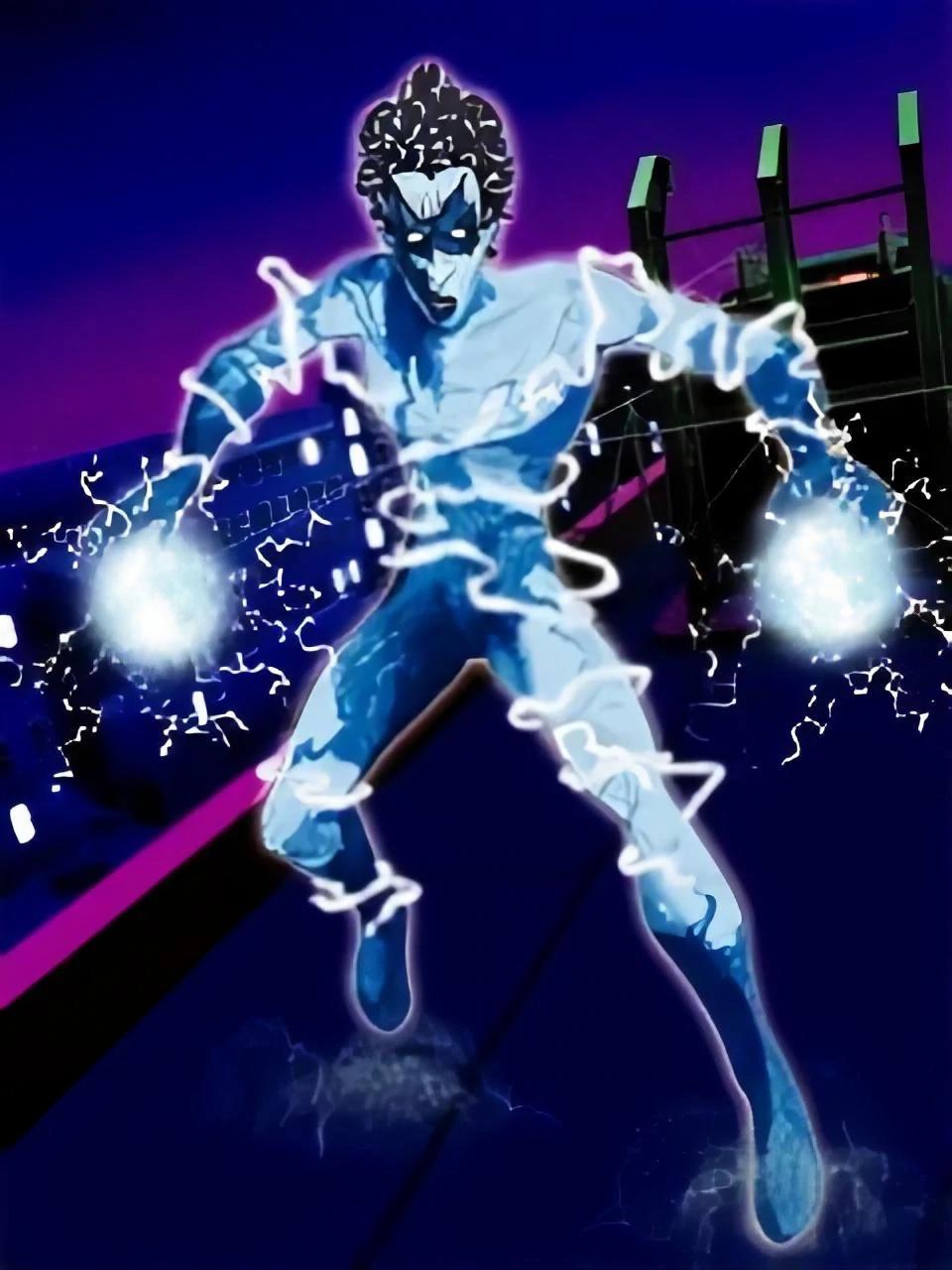 Electro characters from Marvel in various anime and digital art styles with glowing electrical energy effects