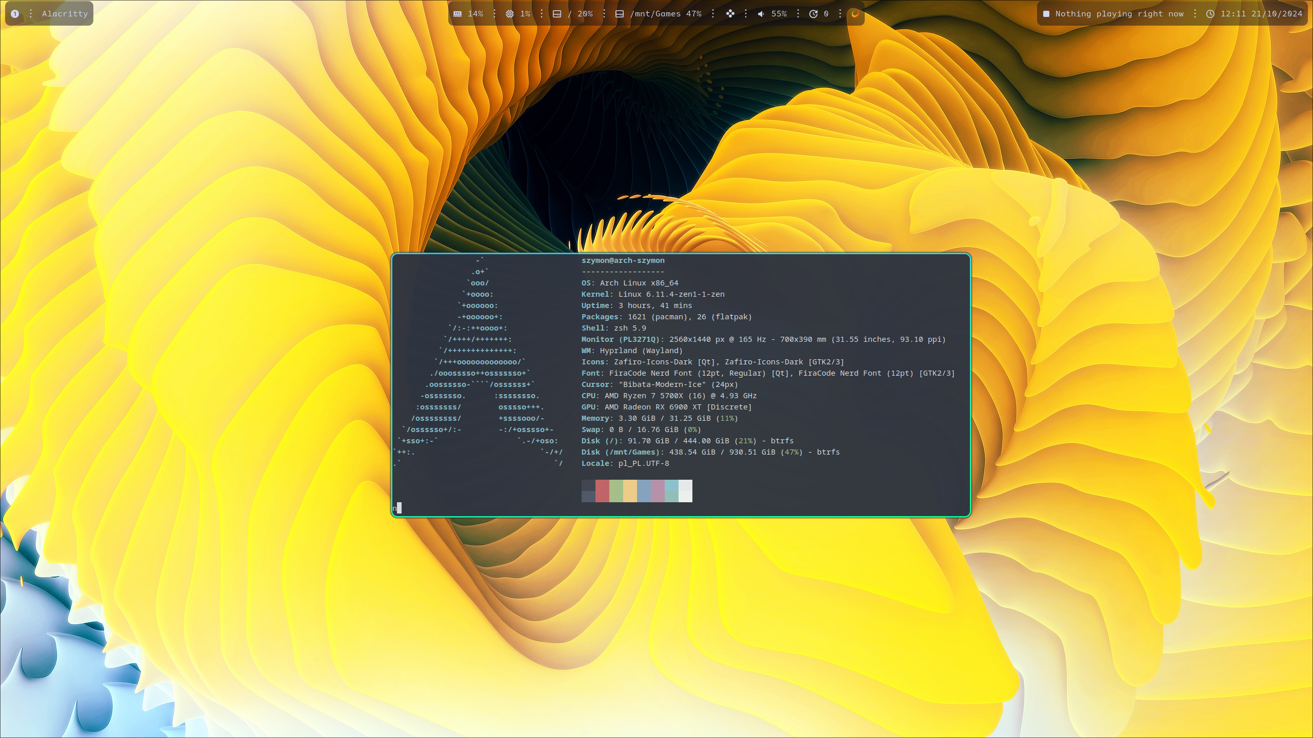 [Hyprland] First rice, aiming for clean look | Scrolller