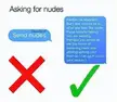 Requesting naked photos
