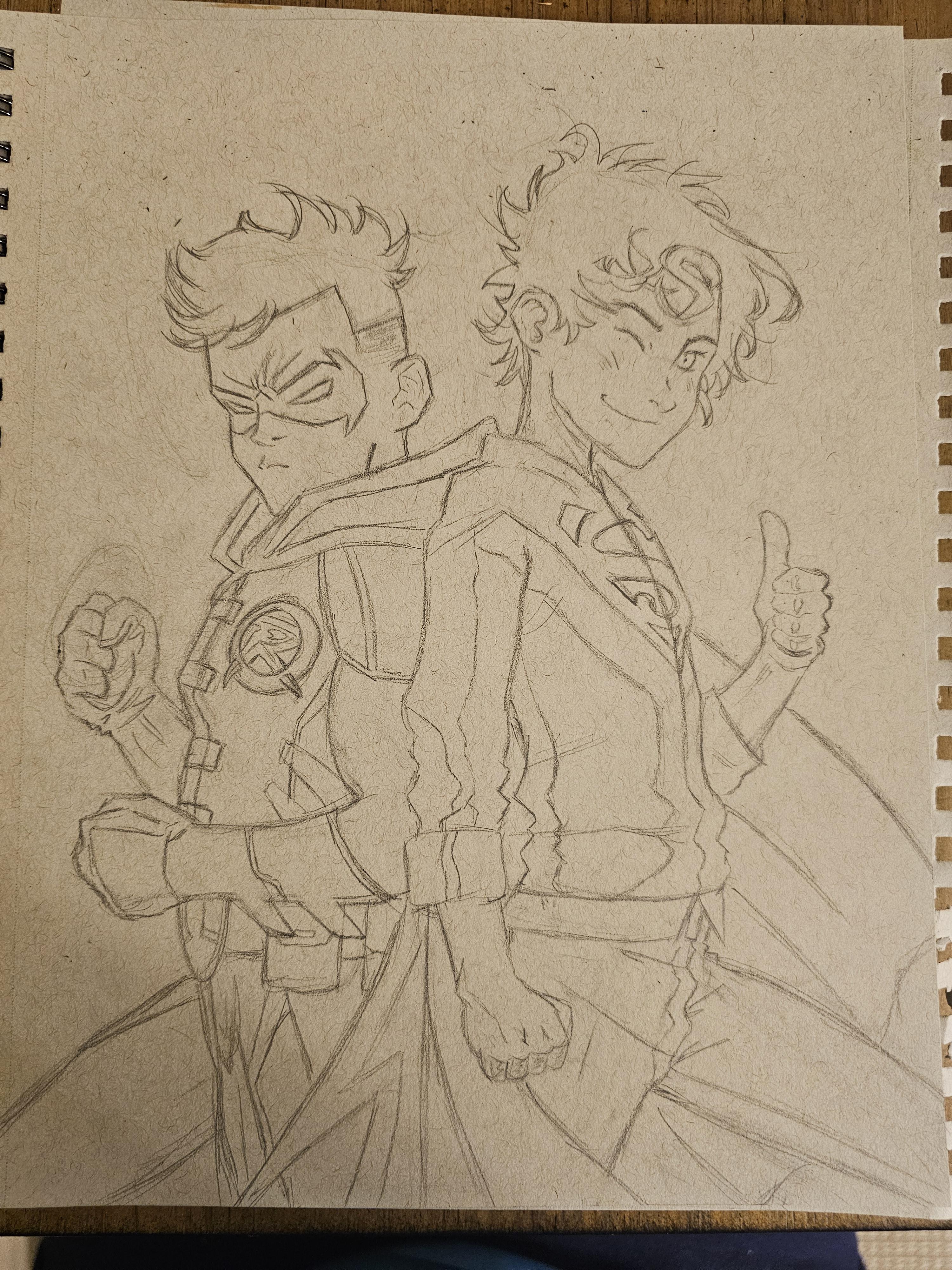[Artwork] Drawn by myself, from Jorge Jimenez's super sons | Scrolller