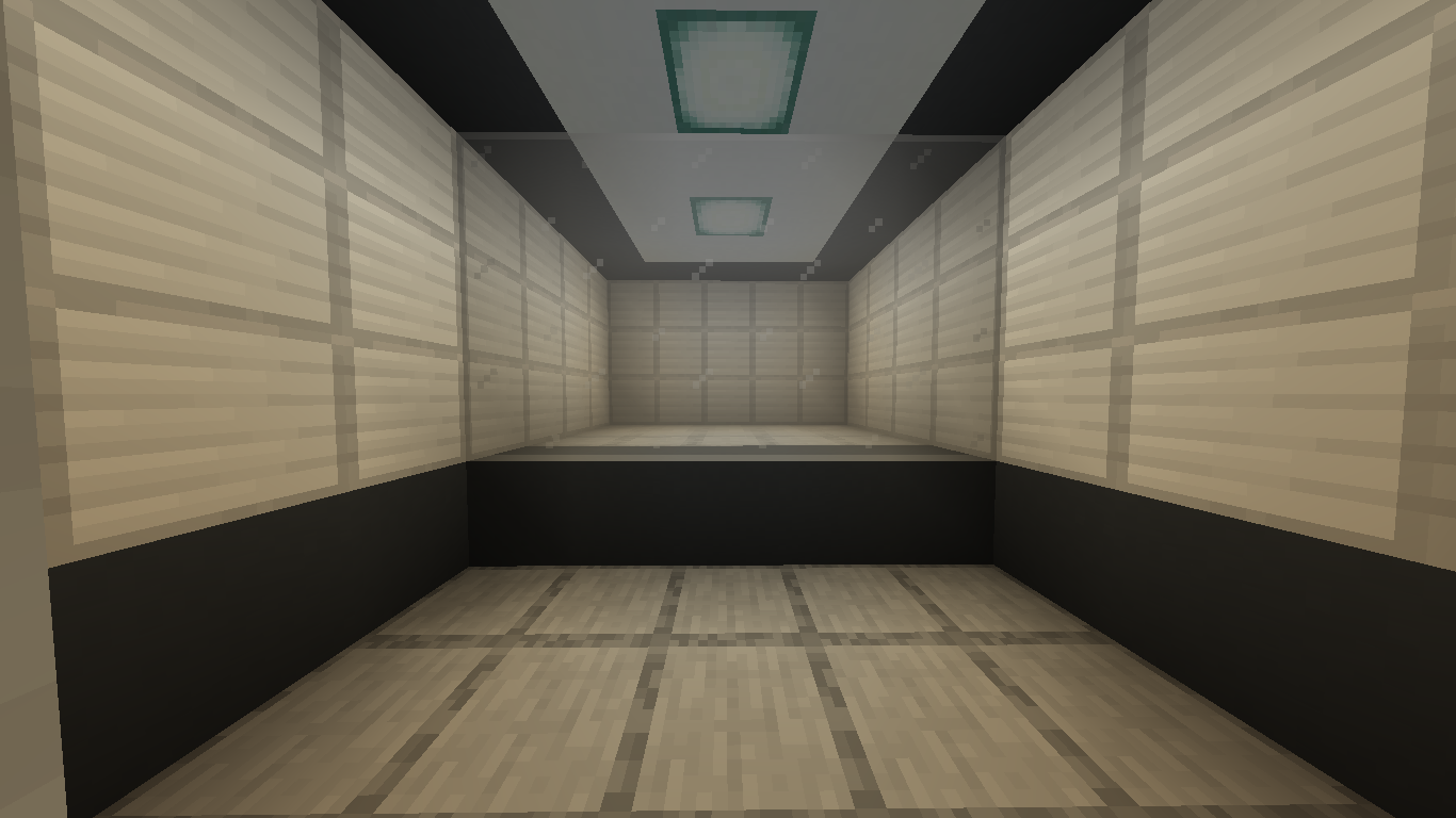 SCP Foundation mega build in Minecraft featuring sterile sci-fi corridors and an aerial view of the base