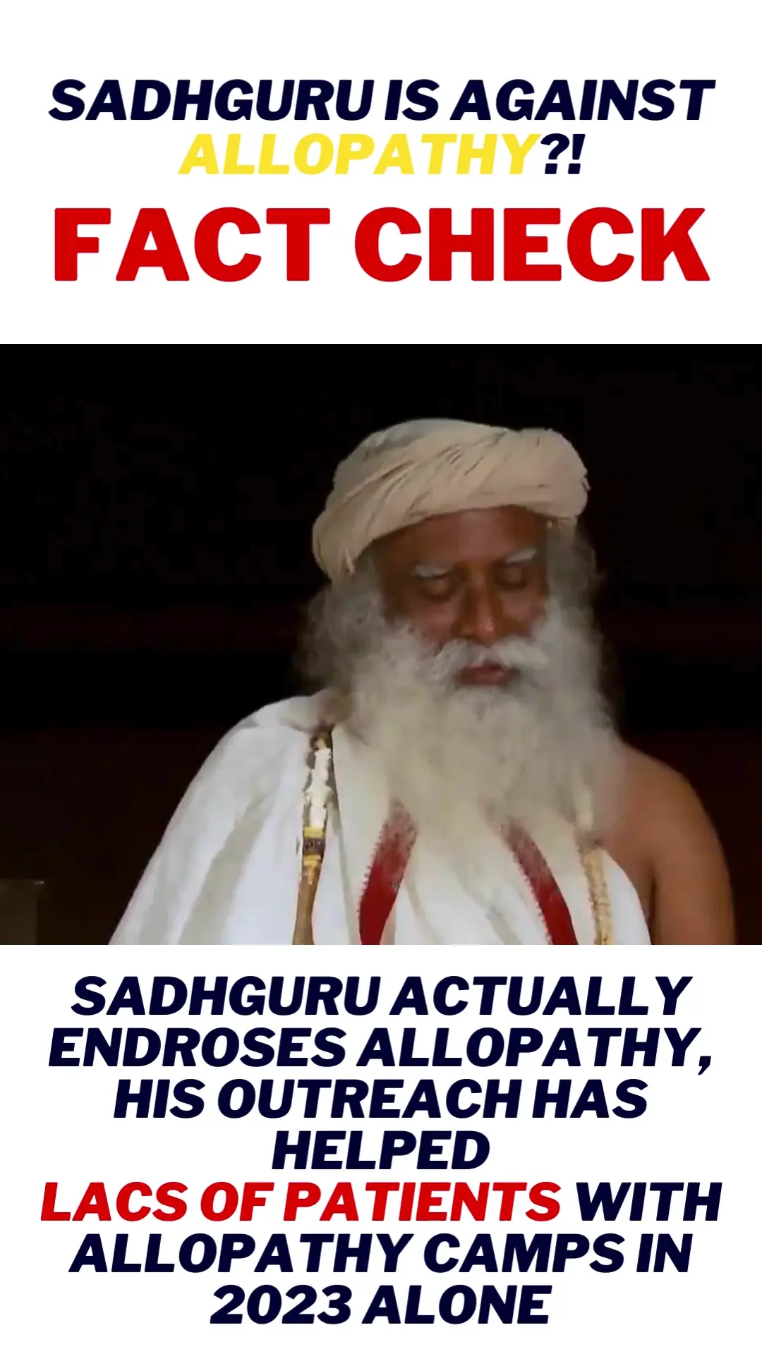 Sadhguru's thoughts on Allopathy 