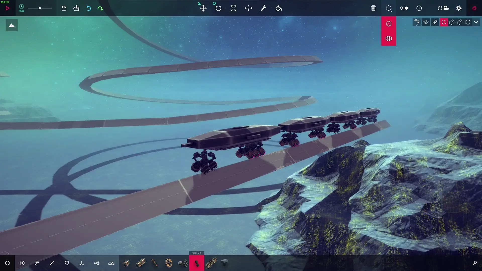 Self Stabilizing Monorail Train Test