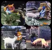 Sesame Street Muppets feeding farm animals. From a 1986 View-Master reel.