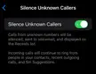 Shortcut for silence unknown callers?