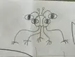 simple little alien with antenna eyes