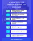 Simple Robotics Research Topics For Students