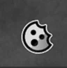 Since the Evolve logo was recently brought here. I bring you Dead By Daylight's website cookie icon. It is both a cookie and a ghost (since DBD is supposed to be a horror game)