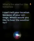 Siri + Apple Watch weather issue