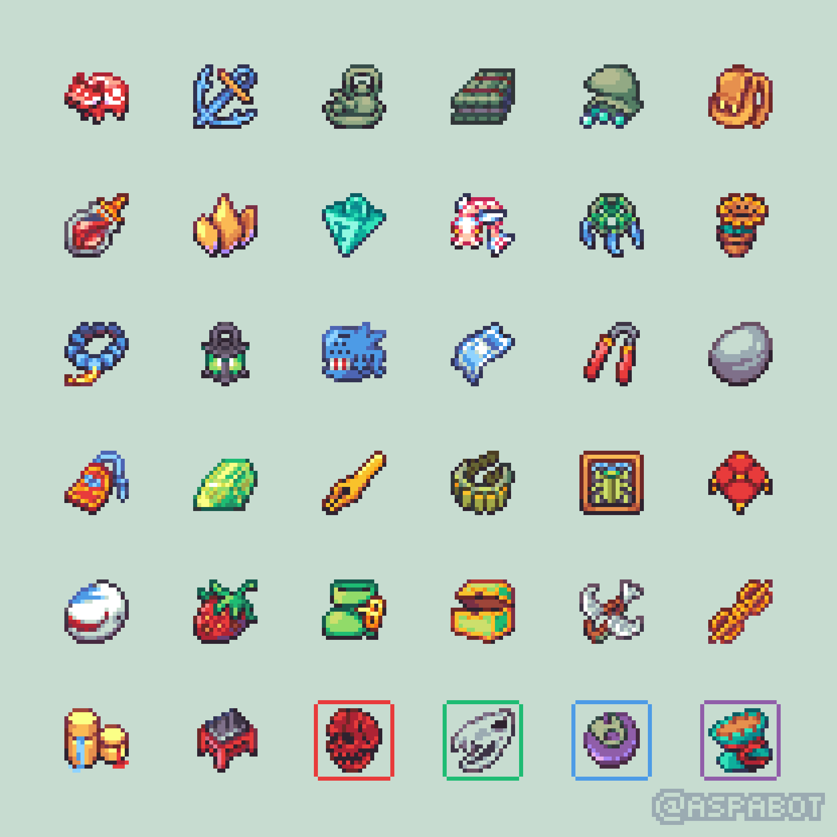 Slay the Spire but it's a pixel art game - Common Relics