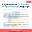 Some Key Features Of Python Programming Language