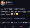 SpongeBob’s holes would be too much
