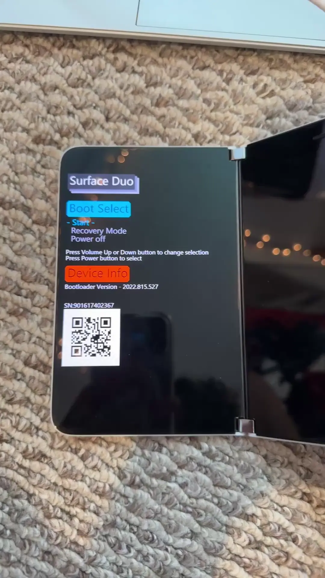 Surface duo won’t enter recovery mode