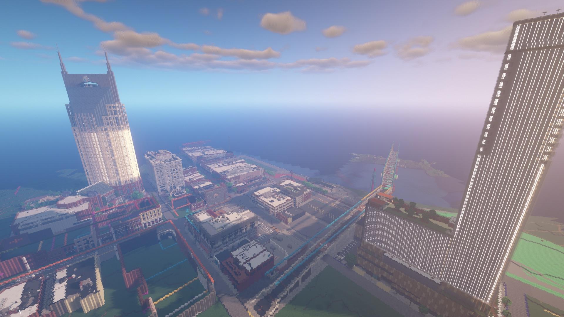 Nashville, TN built 1:1 in Minecraft [SWIPE] | Scrolller