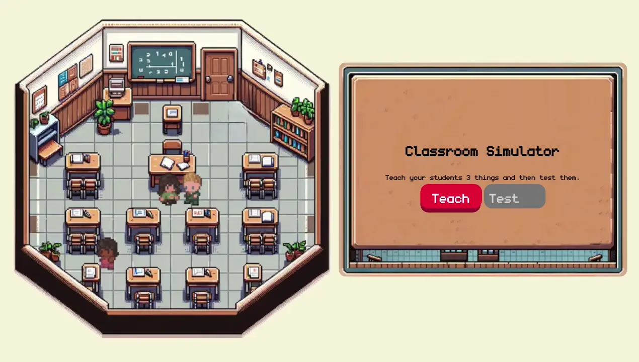 Teaching animation for a game I am making called Classroom Simulator ...