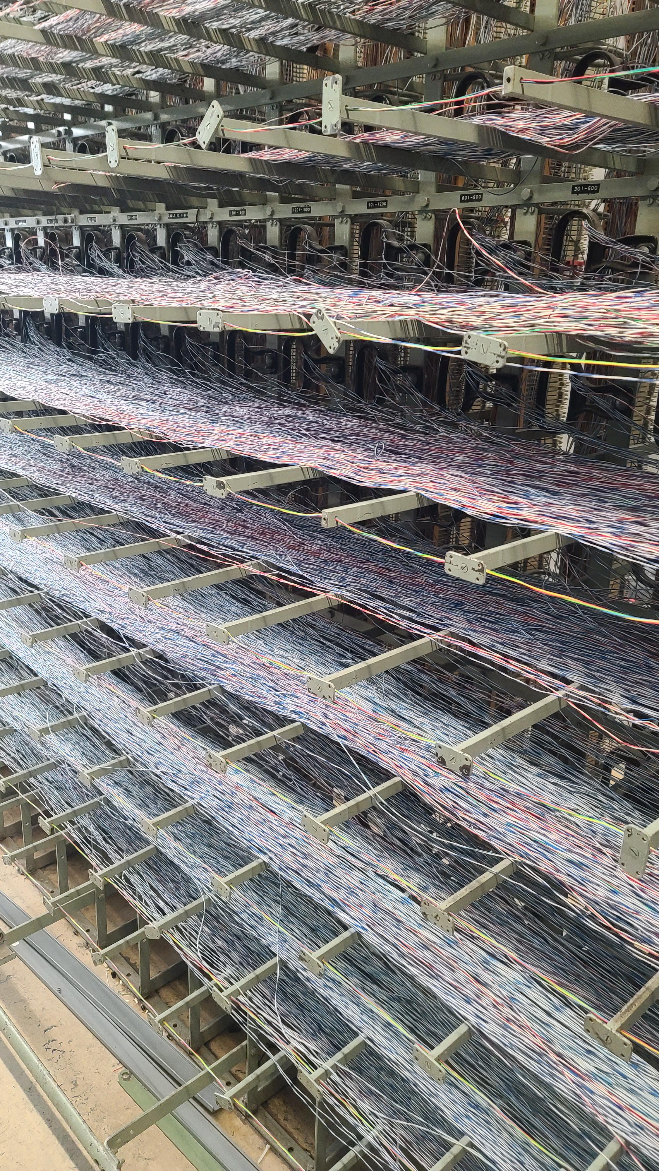 Telephone exchange Main Distribution Frame (MDF) jumper wires | Scrolller