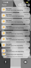 The home hub is not responding 🙄