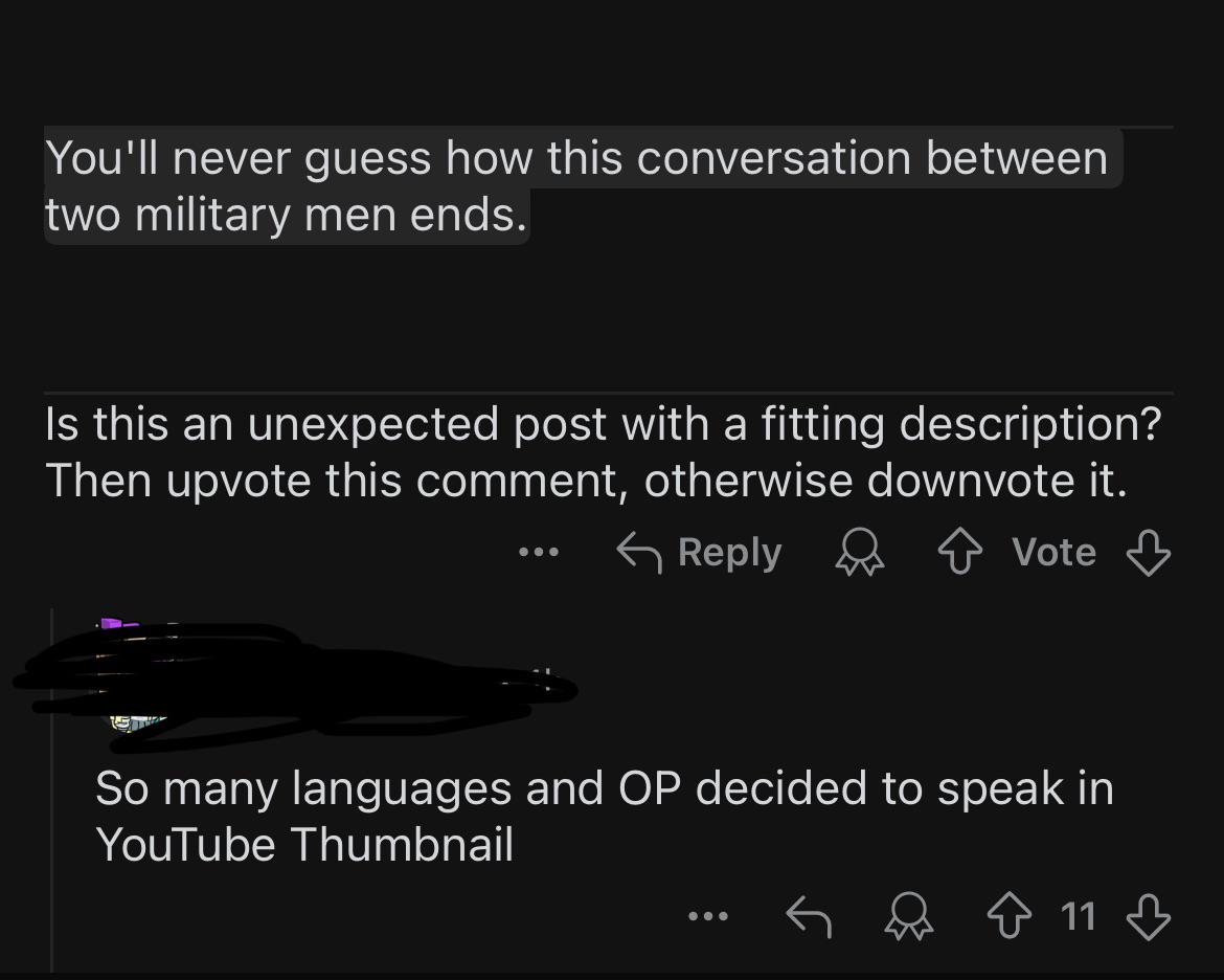 The language of YouTube thumbnail.