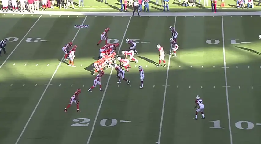 The time Jerome Simpson front flipped over a defender and stuck the landing in the endzone. 