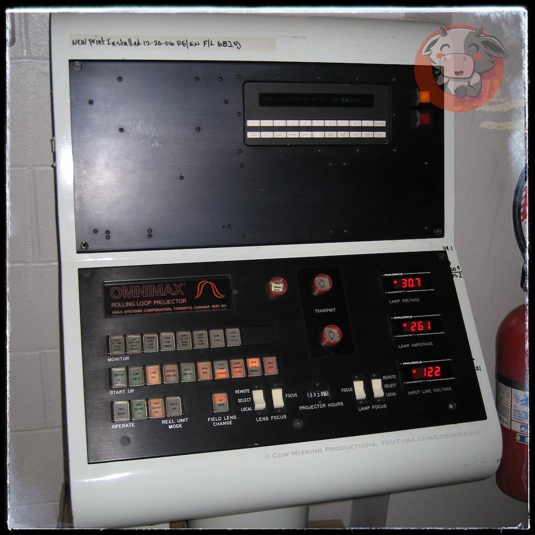 THROWBACK THURSDAY (2006): Back to the Future: The Ride IMAX Corporation film projector control system. This control panel created by IMAX Corporation and was used to operate each of the two OMNIMAX (70mm / 15 perforations per frame) film projectors at Universal Studios Hollywood.