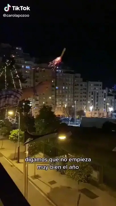 throwing firecrackers to another balcony